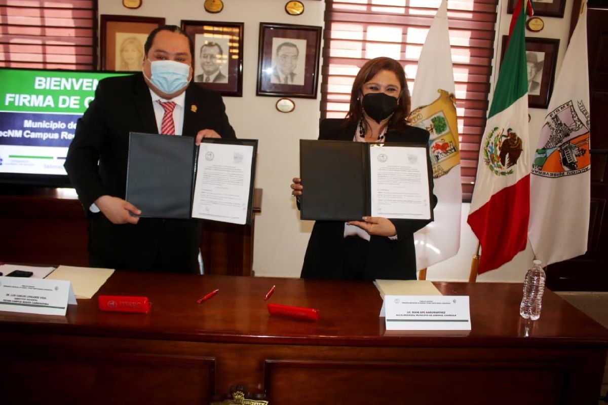 Firma gobierno de Sabinas convenio de colaboración con el TecNM