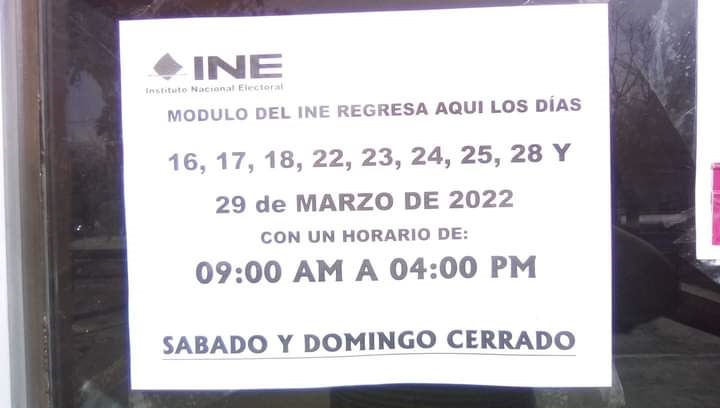 INE retorna a Nueva Rosita en la segunda quincena de marzo