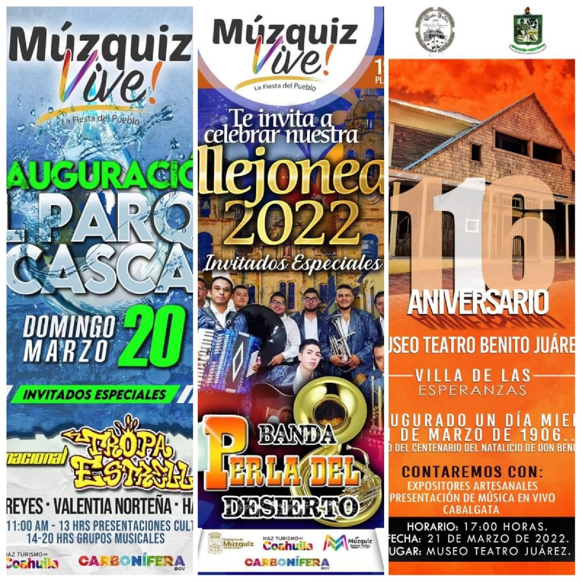 Invita turismo Múzquiz, al primer evento «Múzquiz vive la fiesta del pueblo»