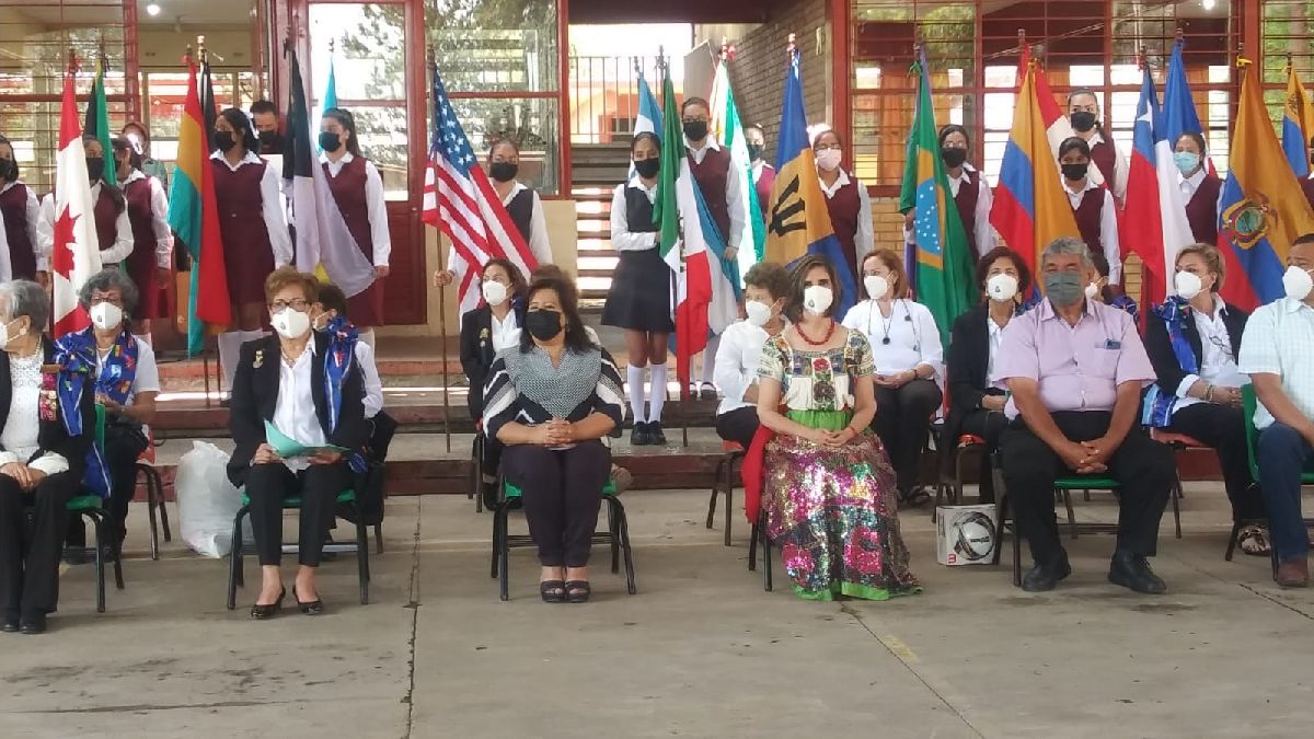 Celebran día de las Américas, integrantes de la Mesa redonda Panamericana, en secundaria Lucio Blanco.