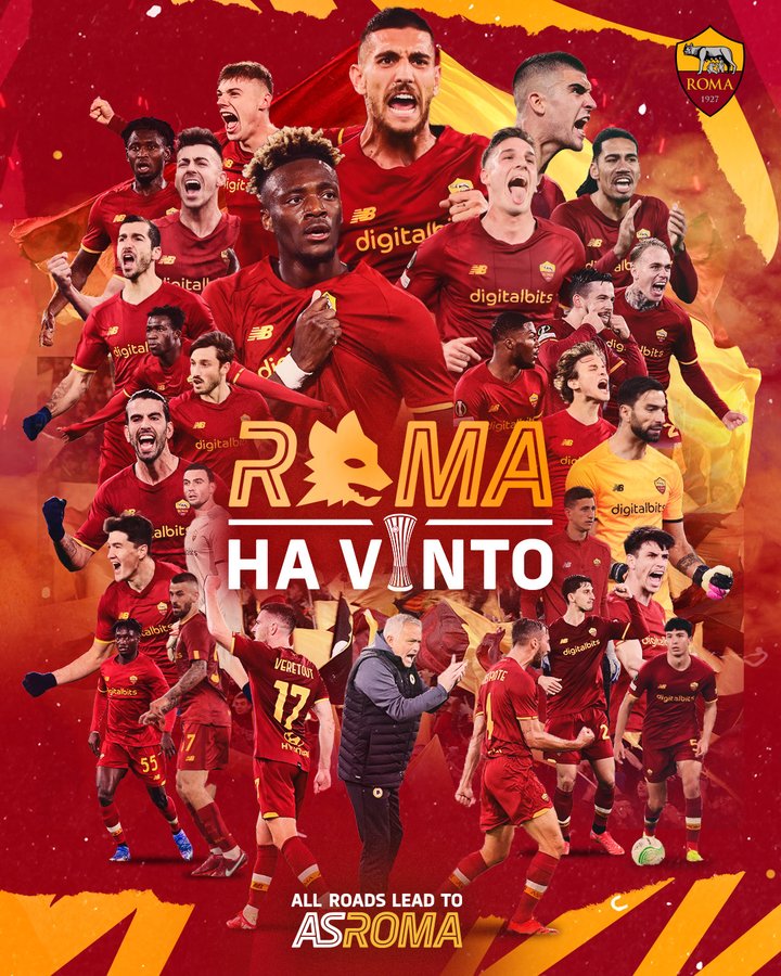 ¡Campeones! Roma levantó la primera Conference League de la historia