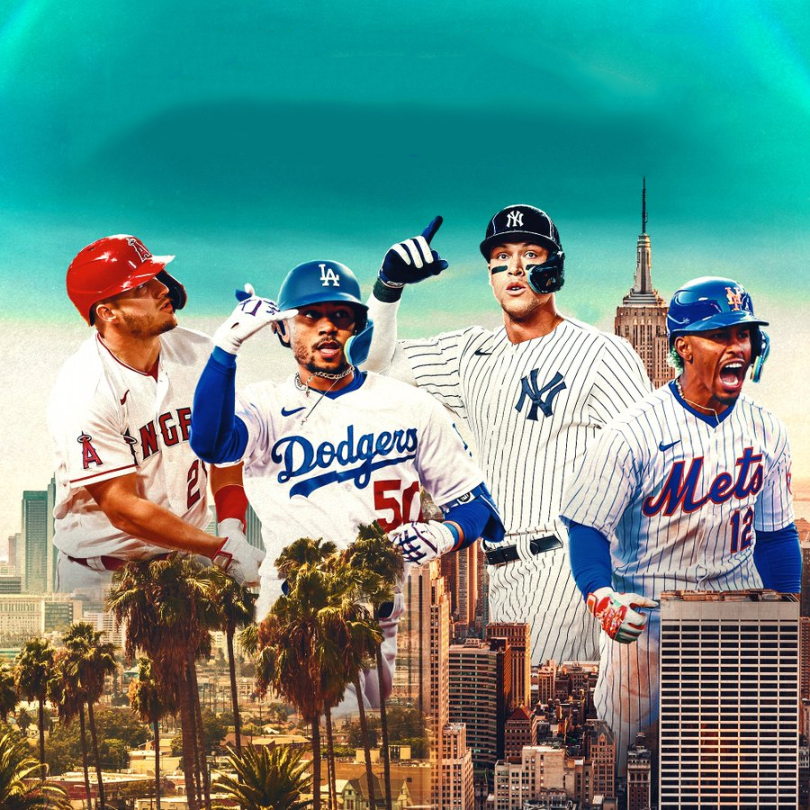 Los Ángeles y New York, las ciudades que lideran la MLB