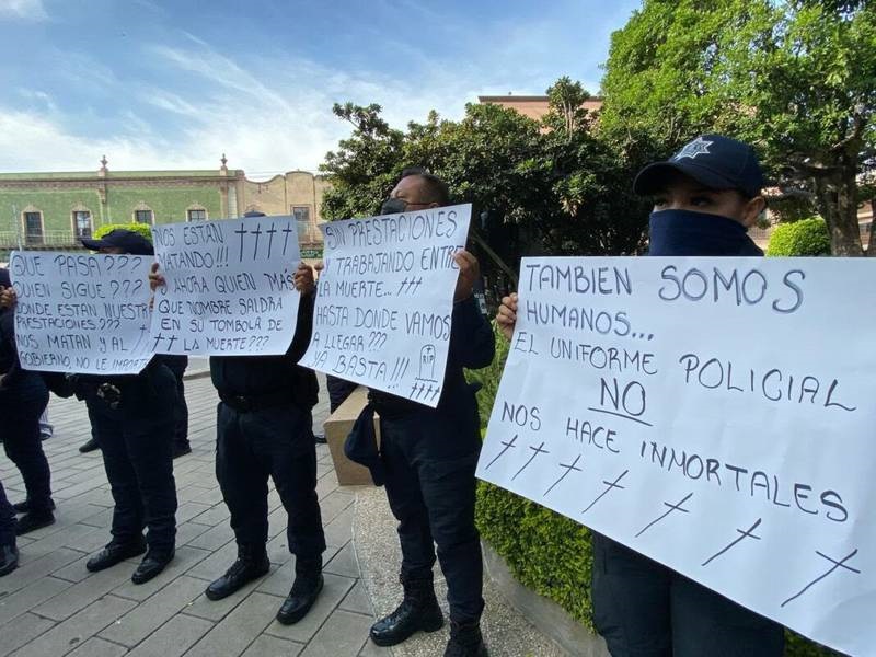 ‘Queremos vivir’; policías de Irapuato marchan y piden que no los maten