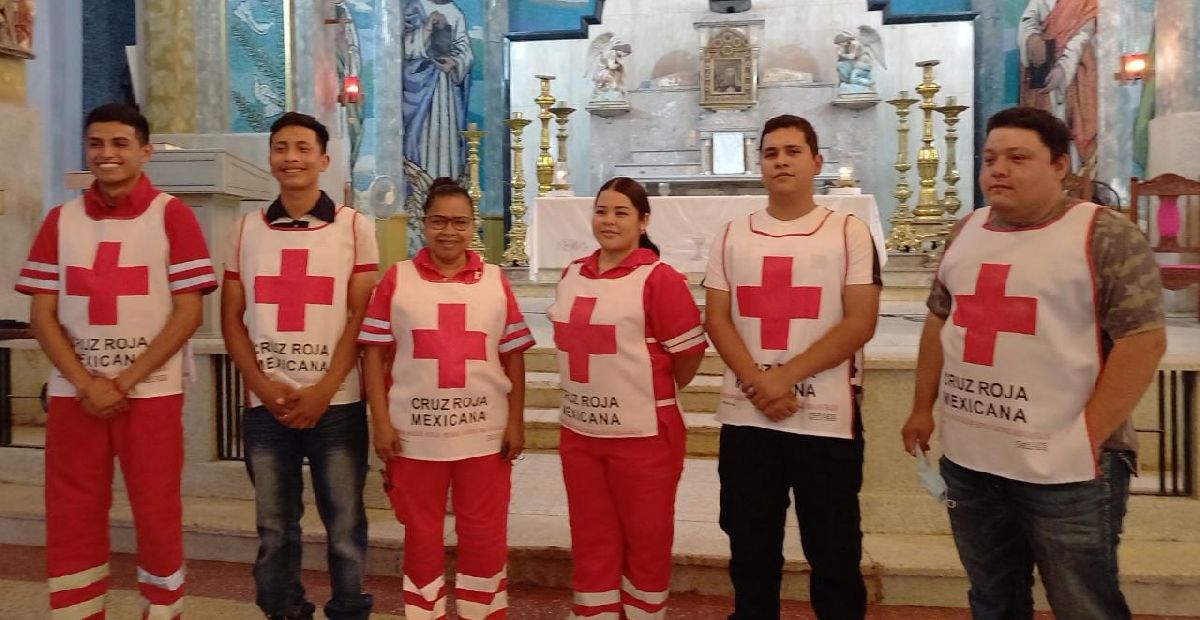 Cruz Roja festeja el día del socorrista, con misa en parroquia Santa Rosa de Lima
