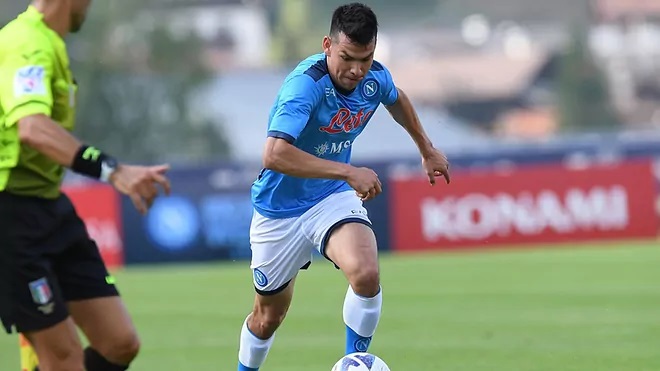 El Chucky Lozano participa en la goleada del Napoli sobre el Perugia