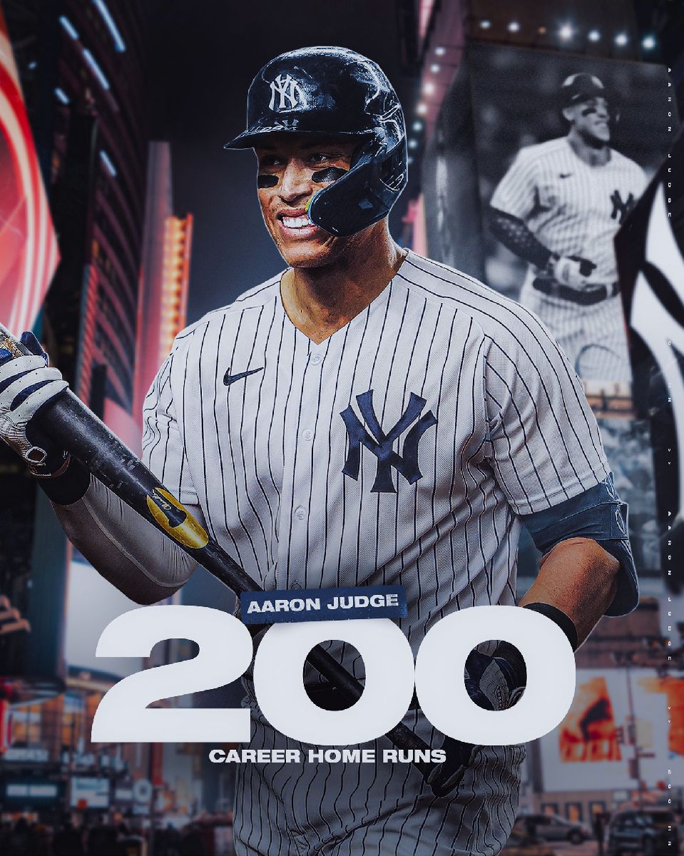 Aaron Judge llega a 200 jonrones con Yankees, el segundo más rápido en MLB