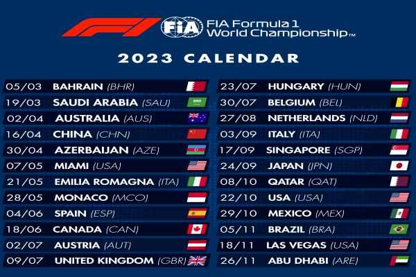 Fórmula 1 revela su calendario 2023, descubre cuándo será el GP de México