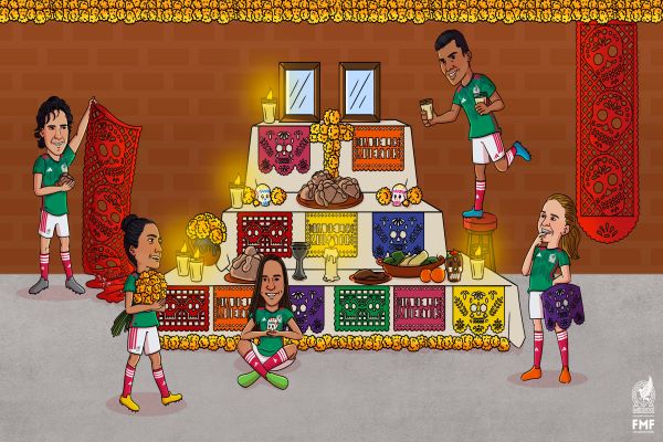El futbol internacional honra a los mexicanos en el Día de Muertos
