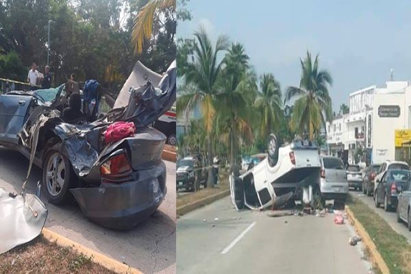 Accidente vial deja tres heridos y dos muertos en Manzanillo, Colima