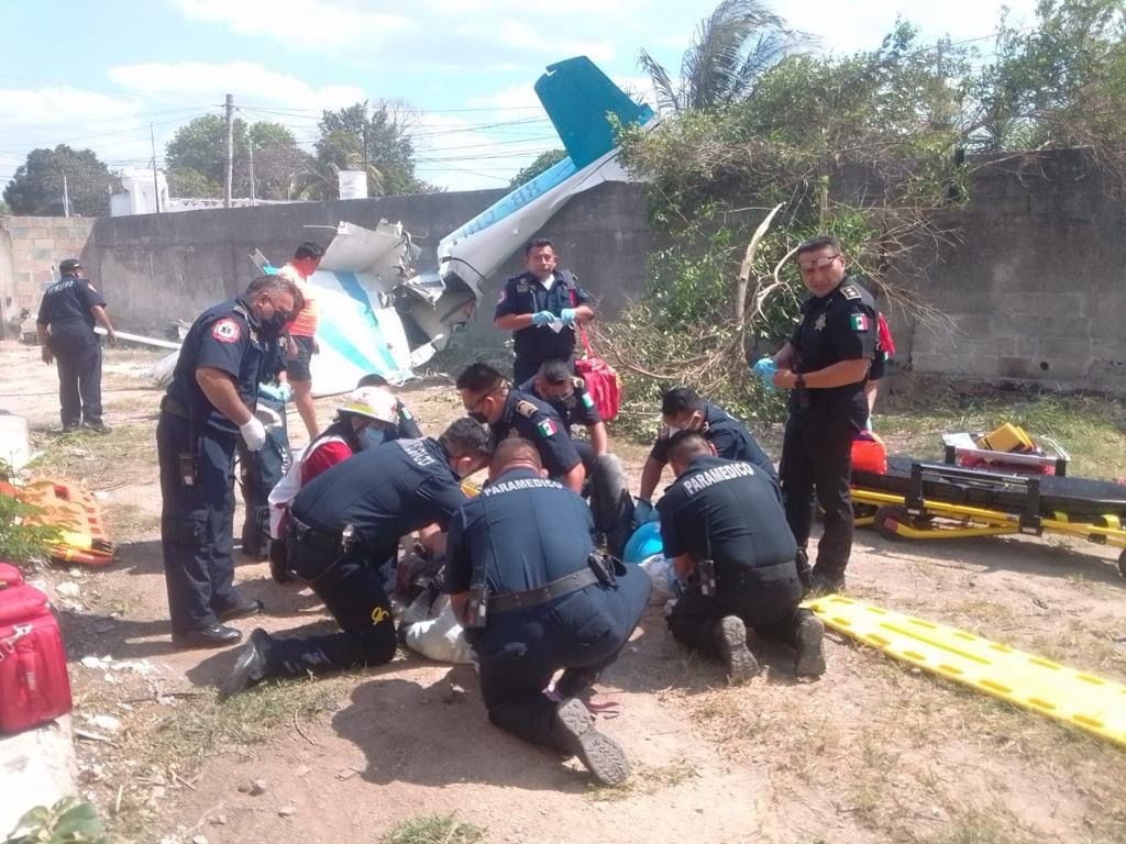 Se desploma avioneta en Mérida