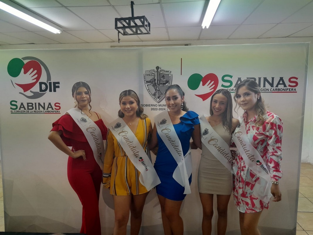 El domingo 6 de agosto presentación oficial de las candidatas a reina en Sabinas