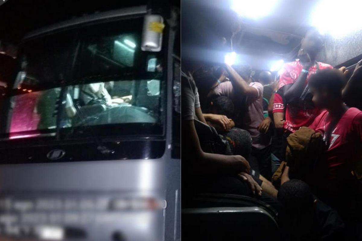 Abandonan dentro de autobús a más de 130 migrantes africanos en Veracruz