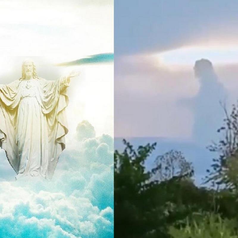 Extraña nube aparece en el cielo, parece Jesús caminando: video