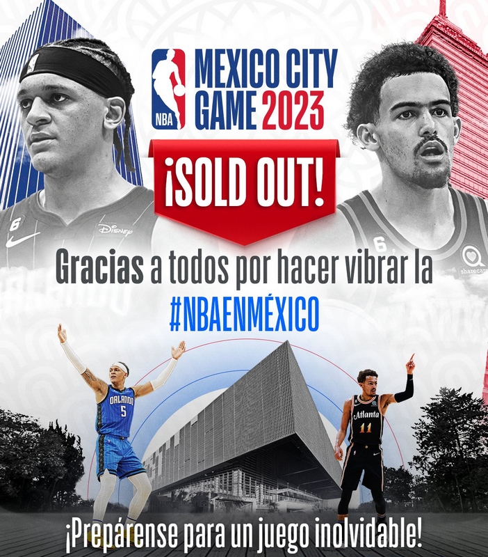 ¡Será una fiesta! La NBA México City 2023 presenta sold out