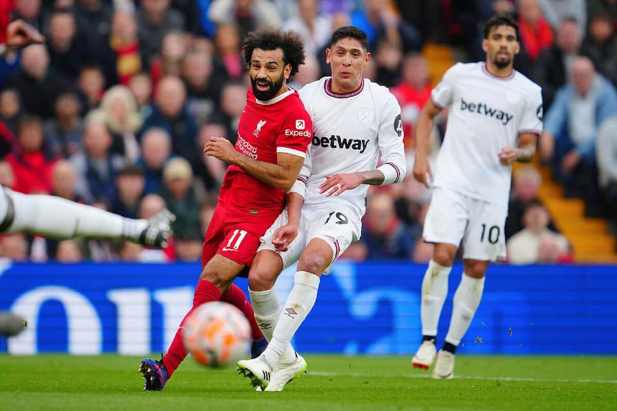 West Ham de Edson Álvarez sufre frente a Liverpool de Salah