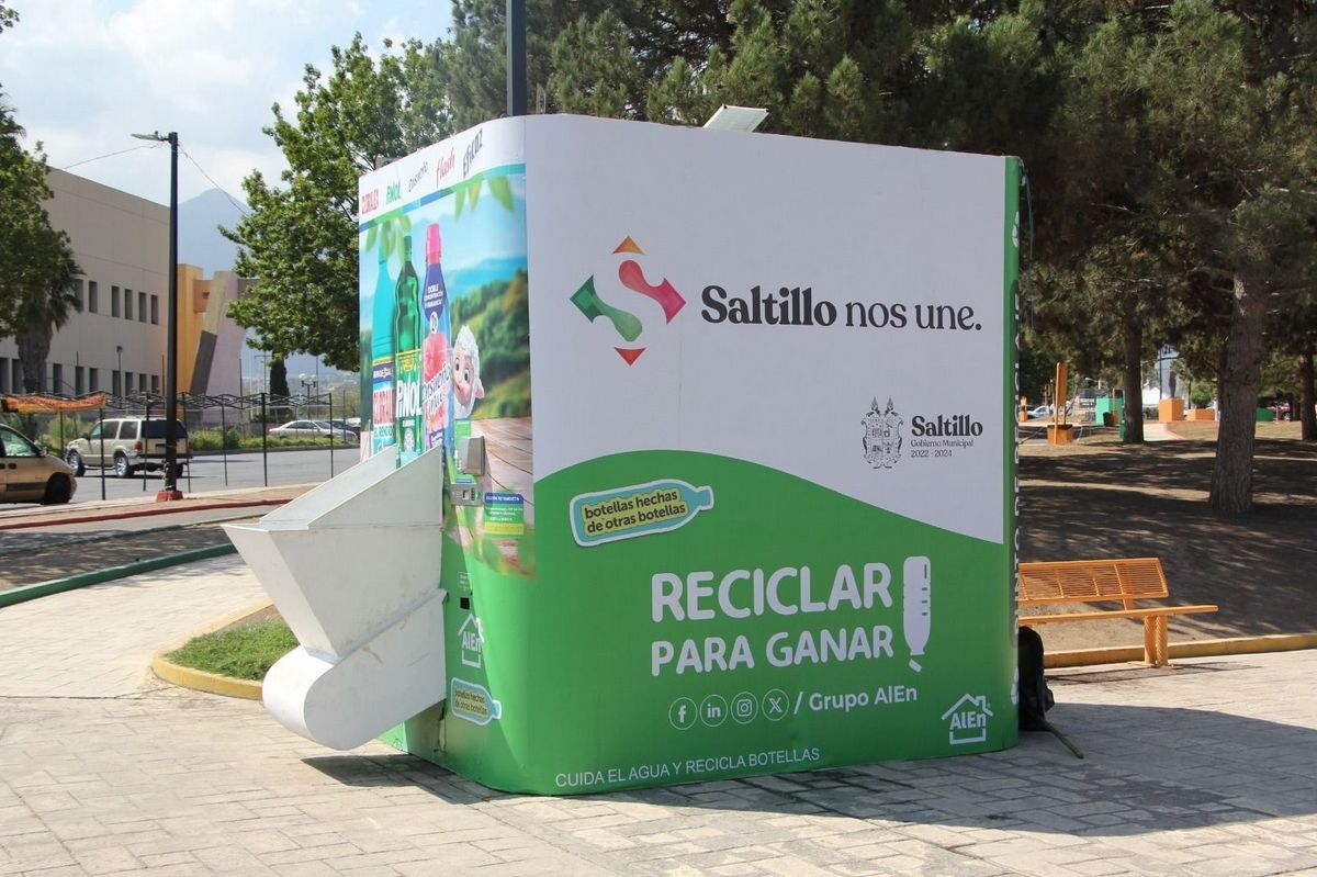 Coloca Saltillo nuevo módulo de reciclaje en la Gran Plaza