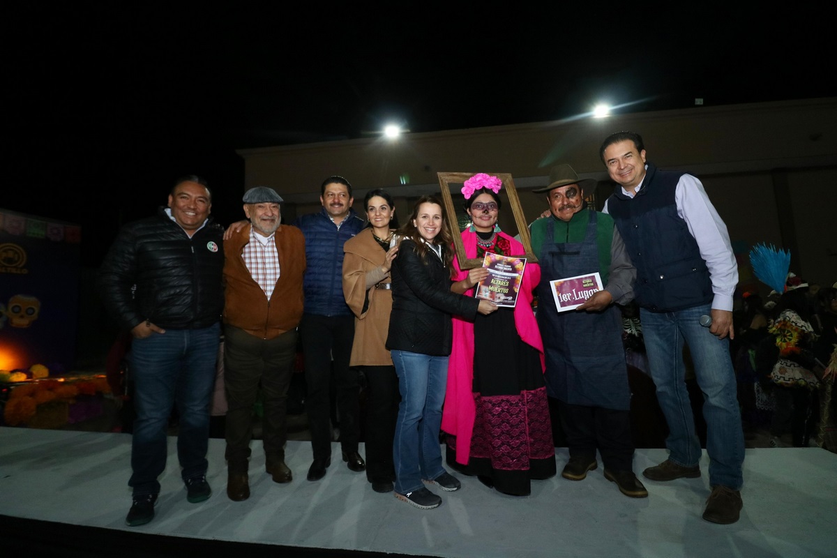 Realiza PRI municipal con éxito concurso de catrinas y altares de muertos