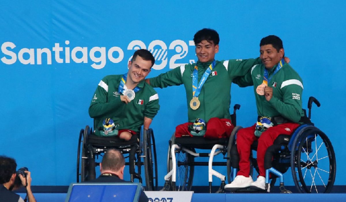México hizo el 1, 2 y 3 en natación de los Juegos Parapanamericanos Santiago 2023