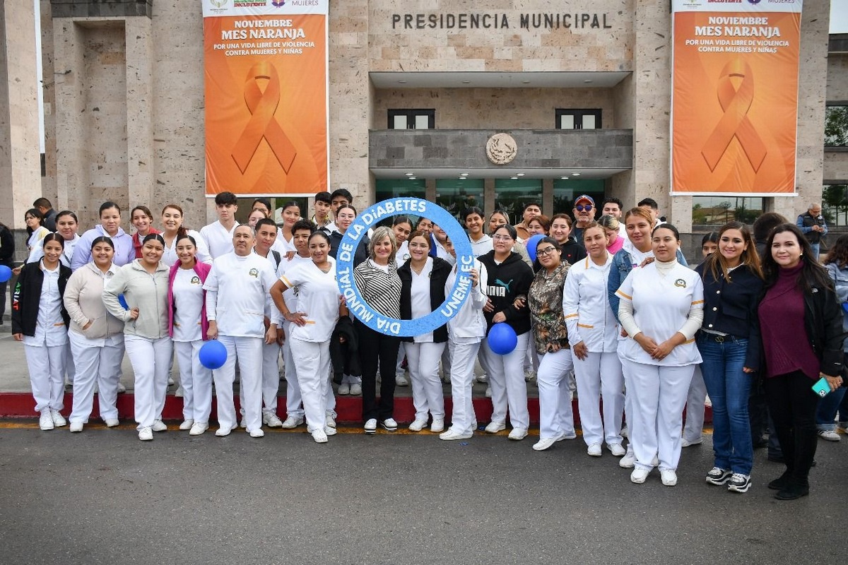 Realizan caminata y brigada médica por el Día Mundial de la Diabetes
