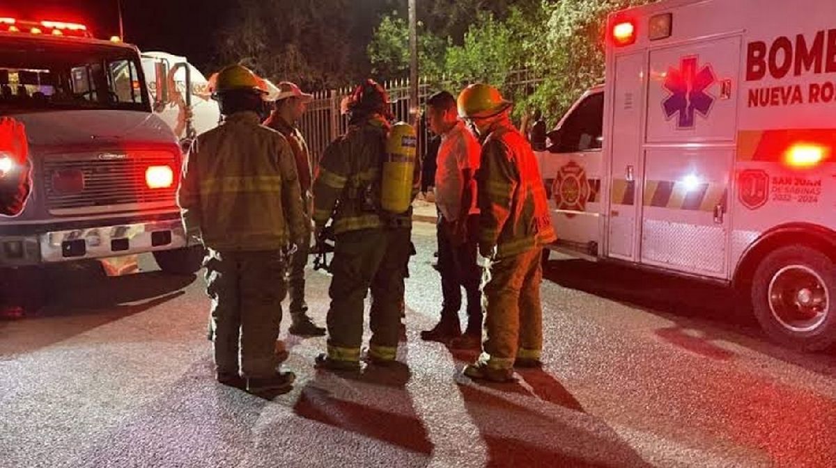 Controla bomberos Nueva Rosita fuga de gas en domicilio