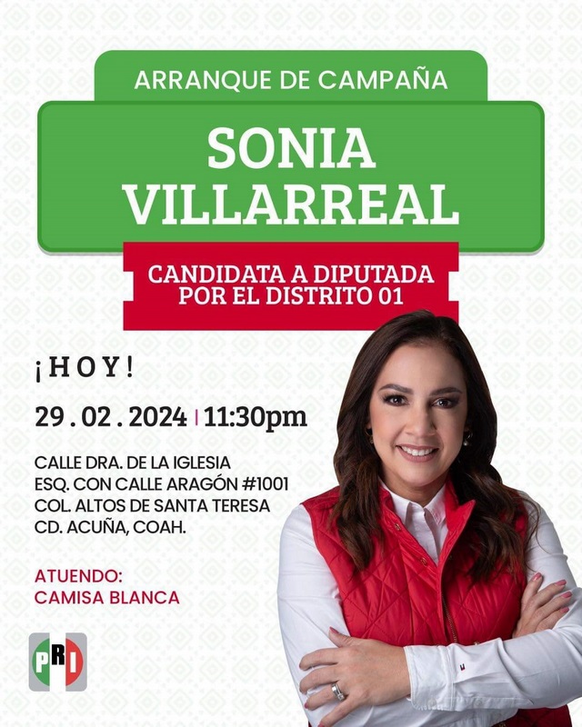 Arranca Sonia Villarreal campaña como candidata a la diputación federal