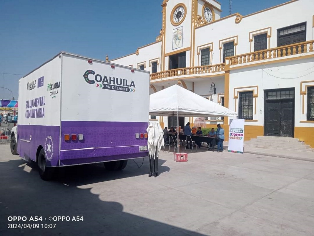 Brigada móvil de salud mental en Sabinas 9 y 10 de abril