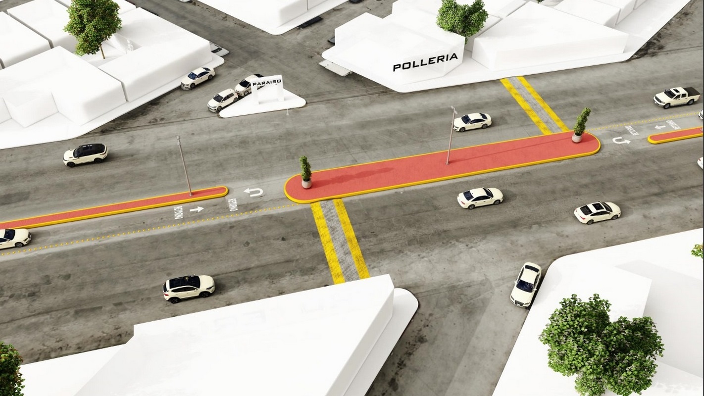 Colocan topes de concreto y semáforos en vialidades con alto índice de accidentes viales