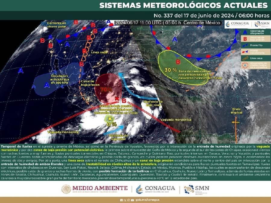 SE ESPERAN FUERTES LLUVIAS EN COAHUILA A PARTIR DEL MIÉRCOLES