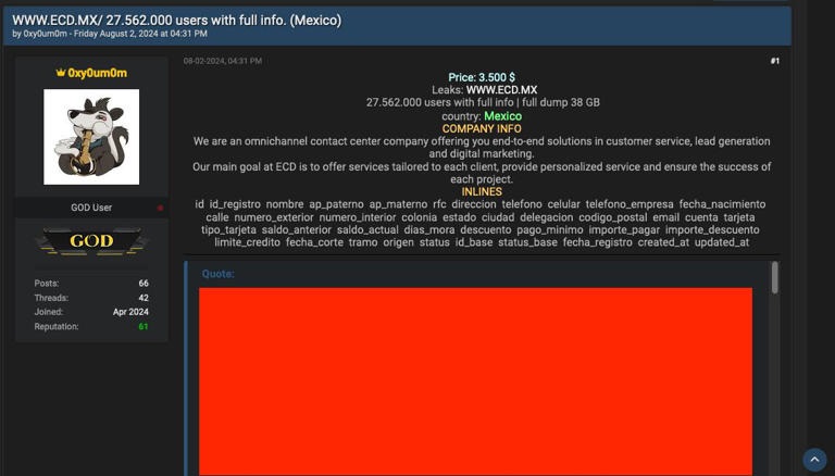 Hackers rematan datos bancarios de 27 millones de mexicanos ‘morosos’