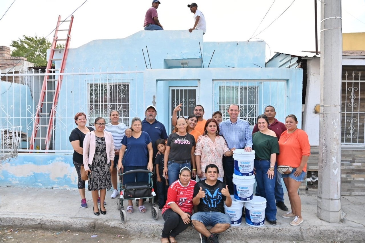 Supervisan en La Ribera el programa social “Mejoramiento de vivienda