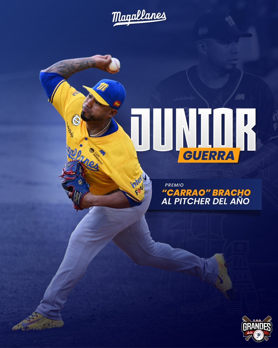 Junior Guerra es de forma unánime el Pitcher del Año LVBP 2024/25