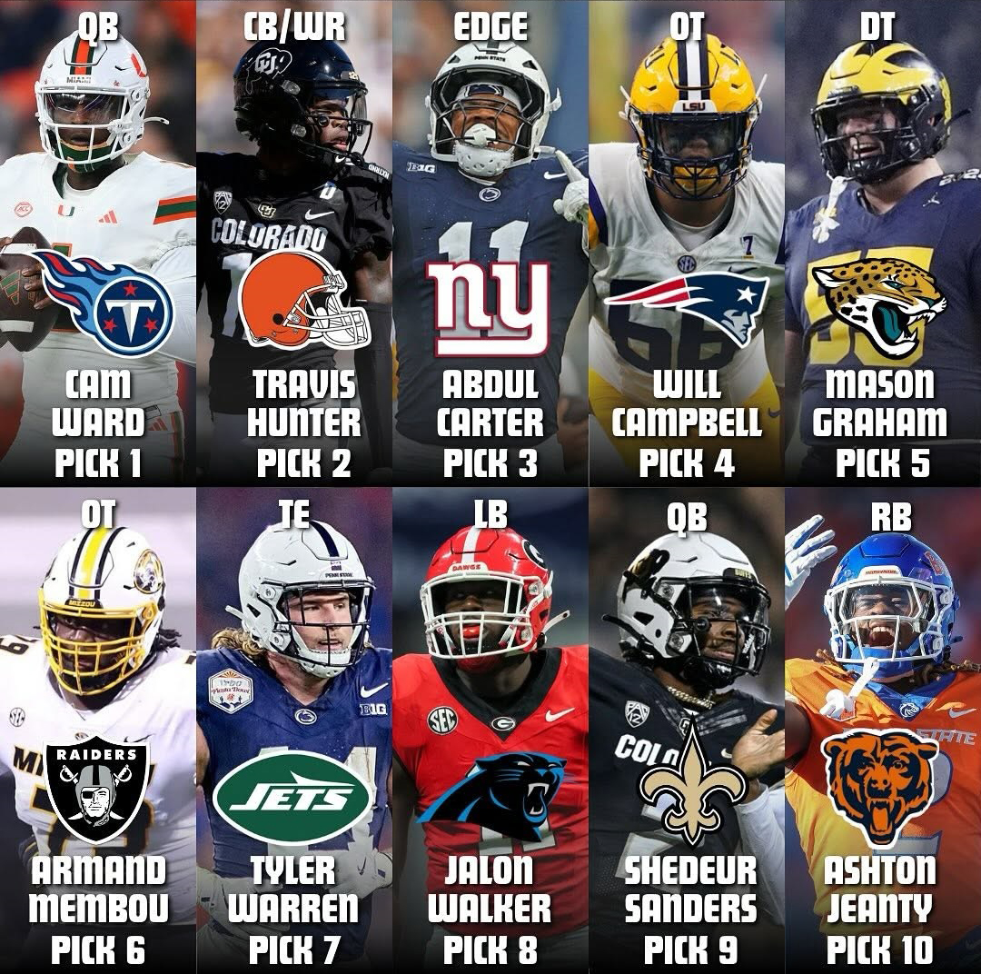 Conclusiones de una sorpresiva primera ronda en el Draft de la NFL