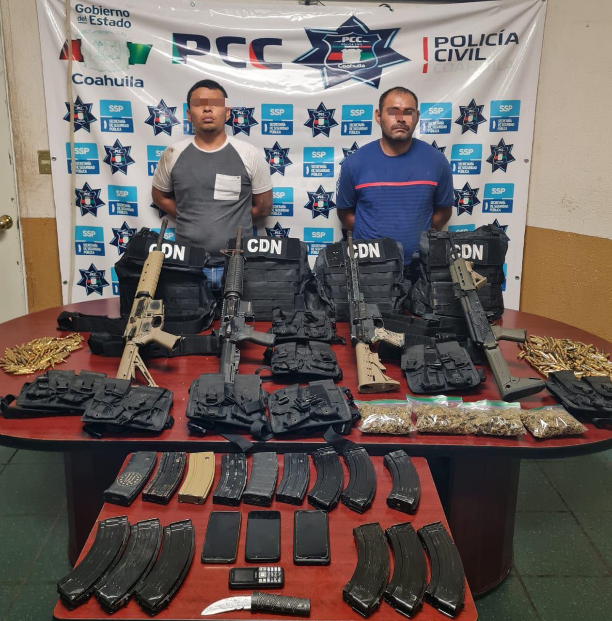 Sentencian a dos detenidos con “arsenal” en Juárez Coahuila
