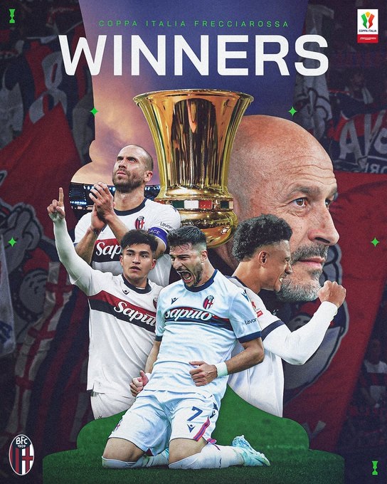 Bolonia frustra al Milan: conquista su tercera Copa Italia tras 51 años de sequía