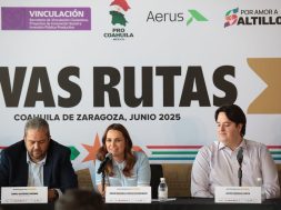006 COAHUILA FORTALECE CONECTIVIDAD AÉREA CON NUEVAS RUTAS SALTILLO- MONTERREY-MONCLOVA OPERADAS POR AERUS