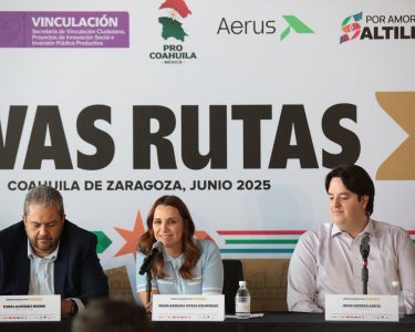 006 COAHUILA FORTALECE CONECTIVIDAD AÉREA CON NUEVAS RUTAS SALTILLO- MONTERREY-MONCLOVA OPERADAS POR AERUS