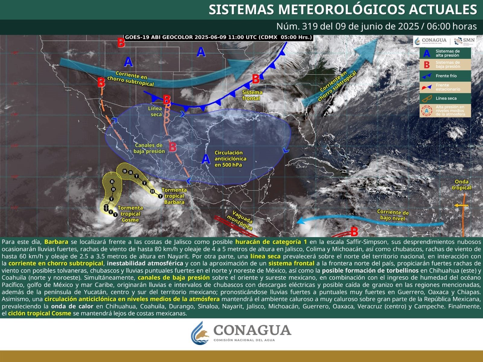 SE ESPERAN LLUVIAS, VIENTOS FUERTES Y POSIBLES TORBELLINOS EN COAHUILA