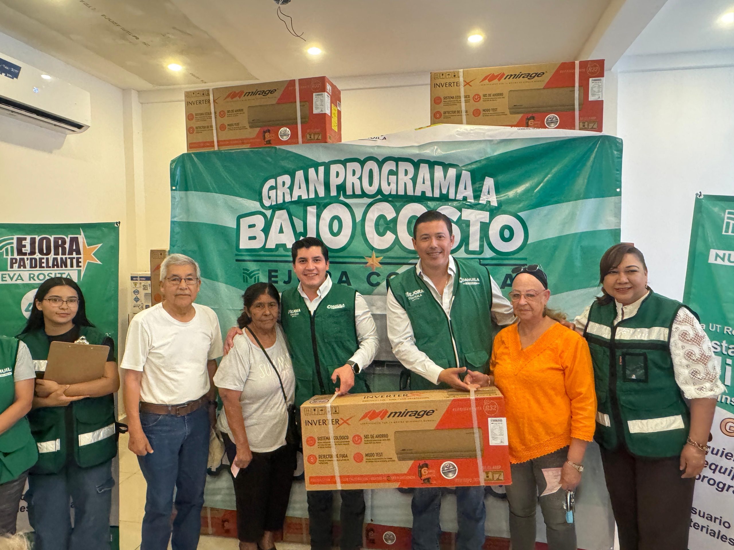 Entrega Mejora Coahuila más Minisplit a Bajo Costo con instalación gratuita en San Juan de Sabinas