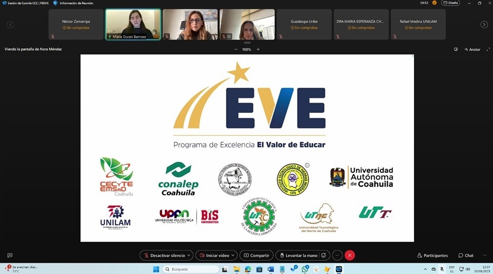 TecNM Región Carbonífera participa en sesión del Comité PEEVE