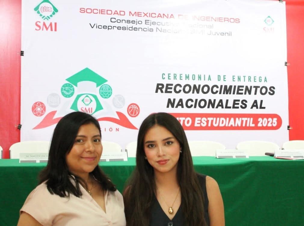 Reconocen a alumnas de la Facultad de Ciencias Biológicas de la UAdeC con el Mérito Estudiantil 2025 de la Sociedad Mexicana de Ingenieros