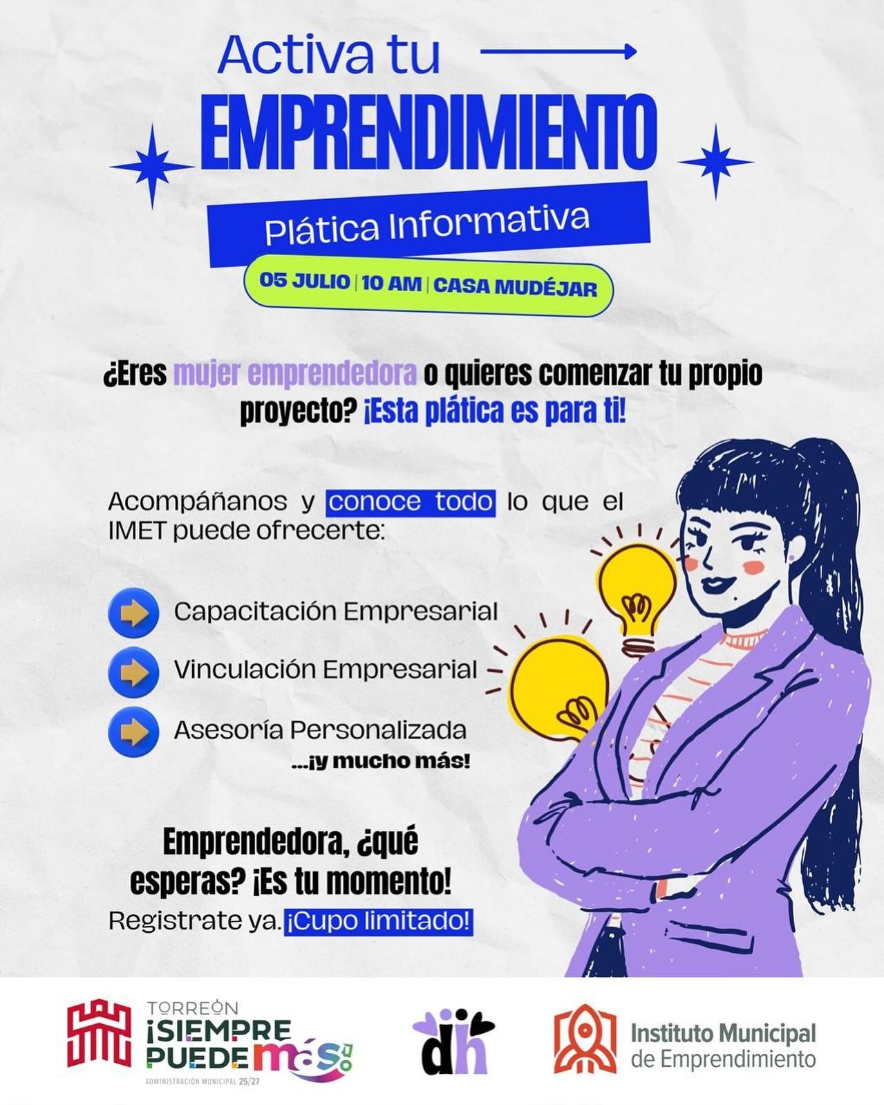 Impulsan el emprendimiento femenino con plática informativa