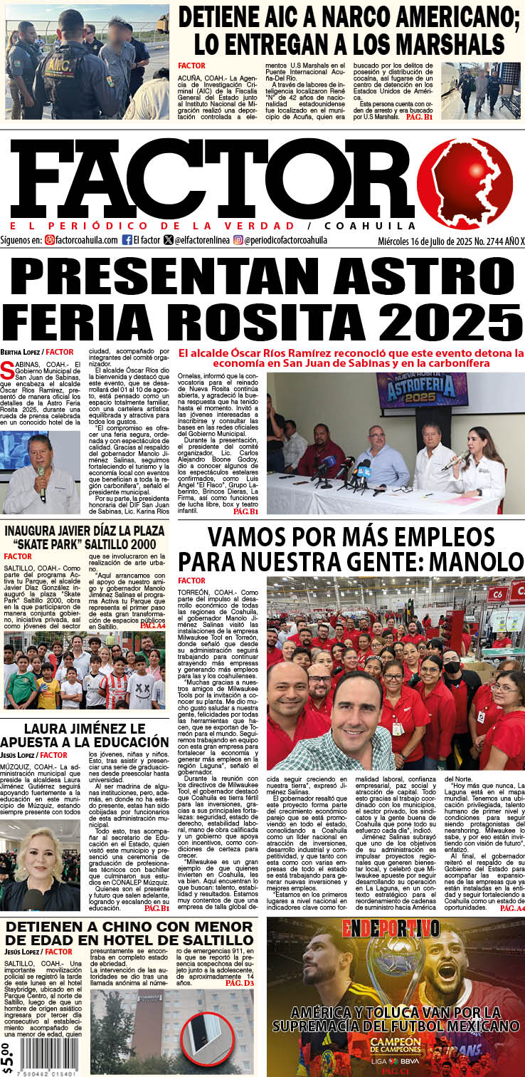 16 DE JULIO 2025