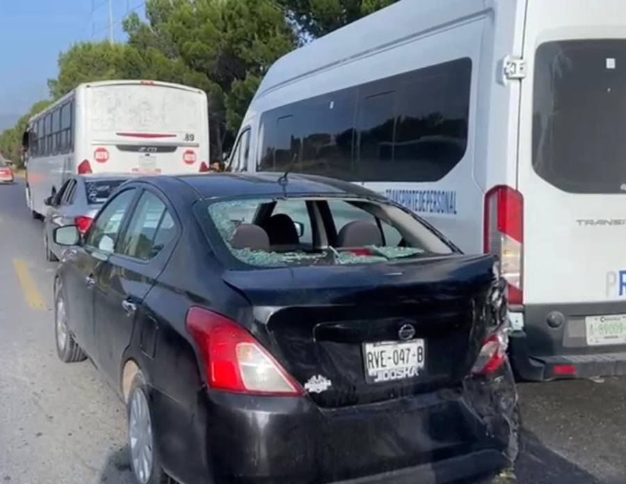 Colisión múltiple deja dos lesionados en la carretera Saltillo–Zacatecas
