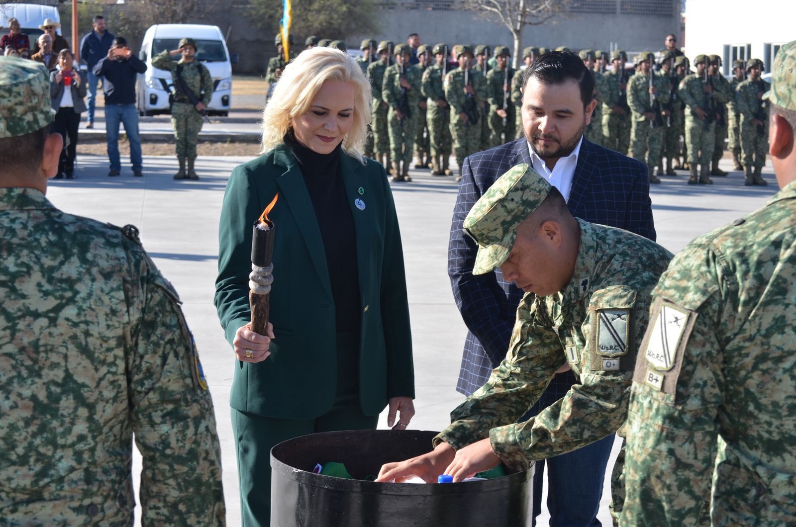 Conmemora Múzquiz el Día de la Bandera con ceremonia cívica y participación de instituciones educativas