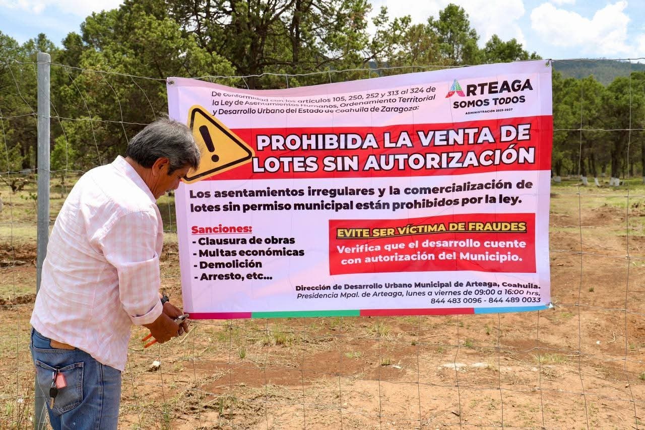 Clausuran predios por presunta venta irregular de terrenos ejidales en Arteaga