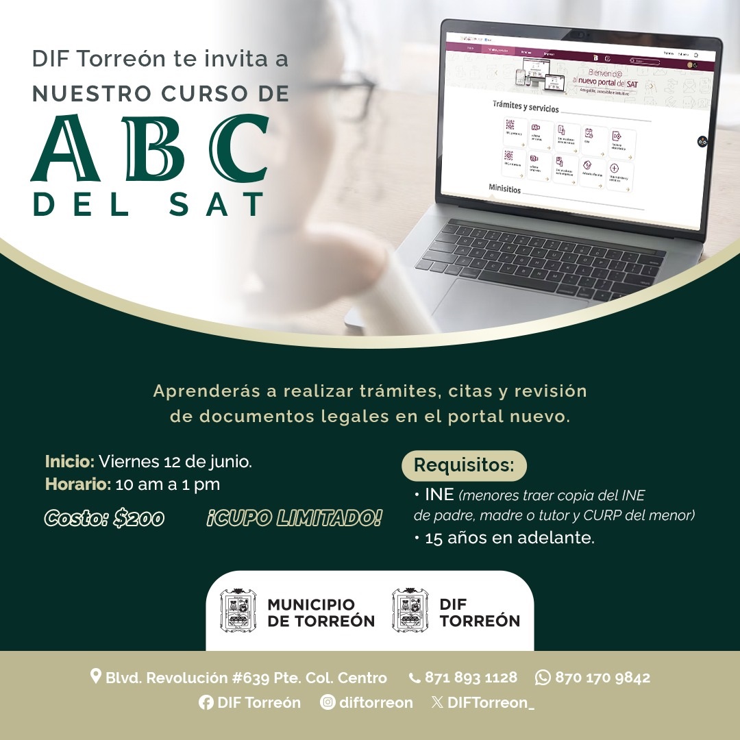 DIF Torreón invita a participar en los nuevos cursos de talleres Tonantzin para fortalecer el autoempleo y el desarrollo personal