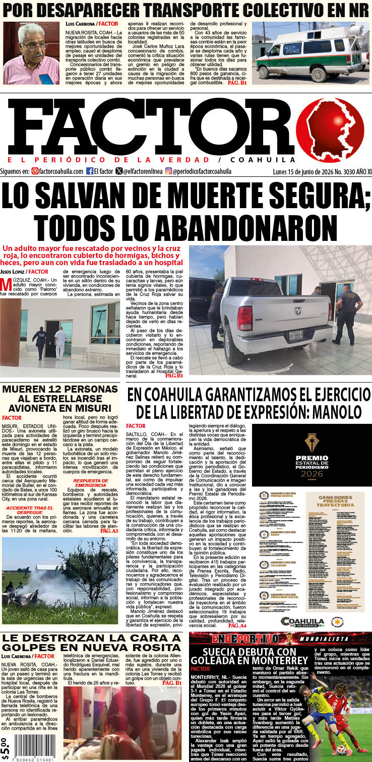 15 de junio 2026