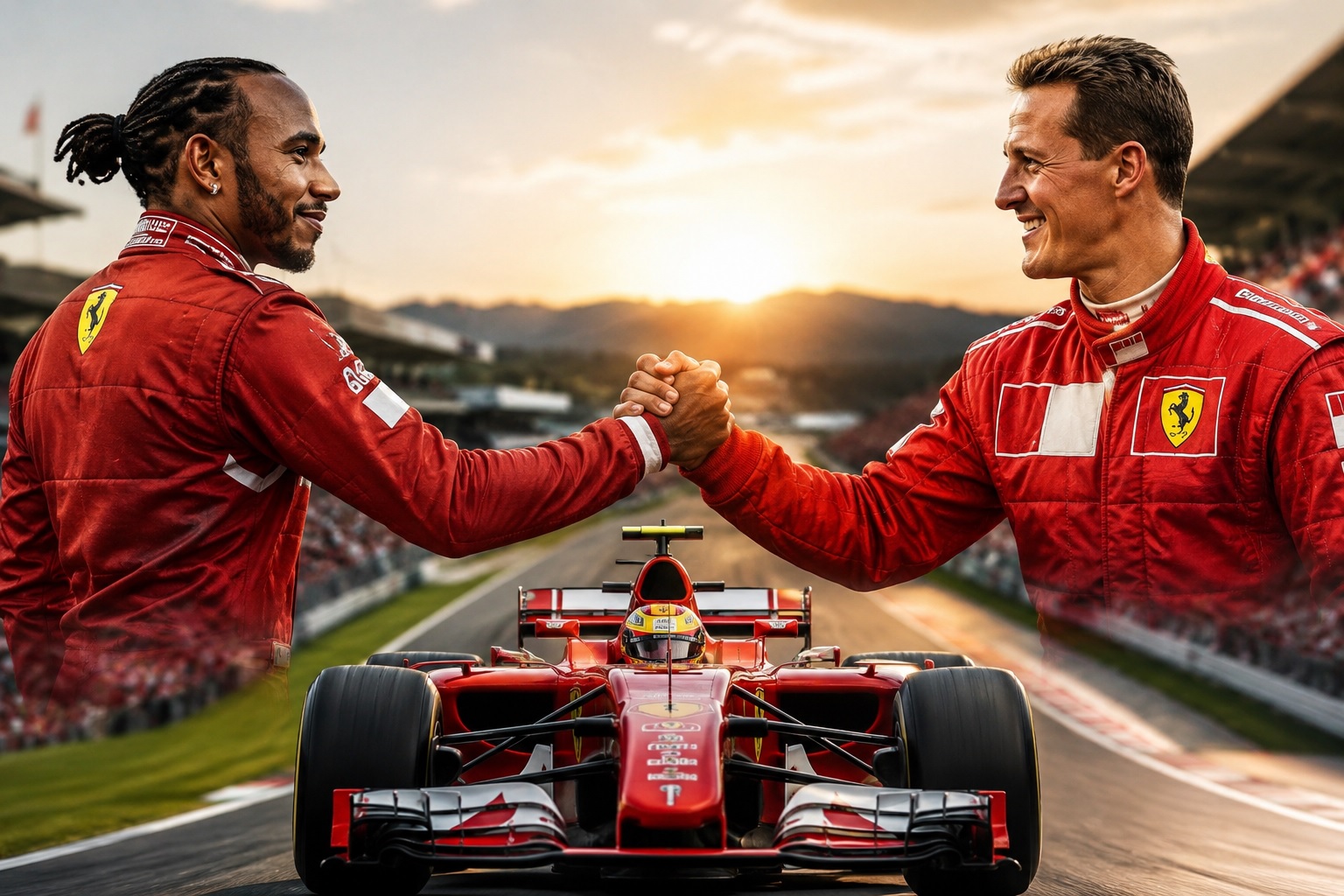 Hamilton y Schumacher: una coincidencia histórica en Ferrari