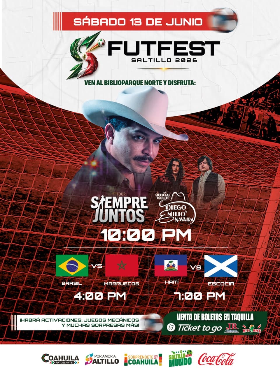 Invita Javier Díaz a disfrutar de la jornada de este sábado en el FUTFEST Saltillo 2026